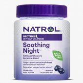 Soothing Night Blueberry Sleep 50 Gummies, Relaxare si Somn Restorativ, Natrol 