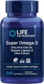 Super Omega 3 EPA/DHA, cu Lignani din Susan si Extract de Masline, 240 capsule, Life Extension