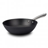 Wok Premium din Fonta Antiaderenta cu Maner din Otel Inoxidabil, 28 cm, Atlas Nava